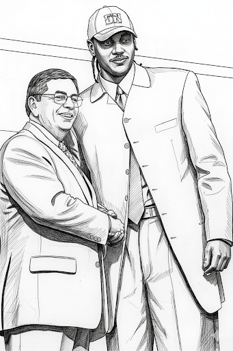 Melo, drafted in NBA